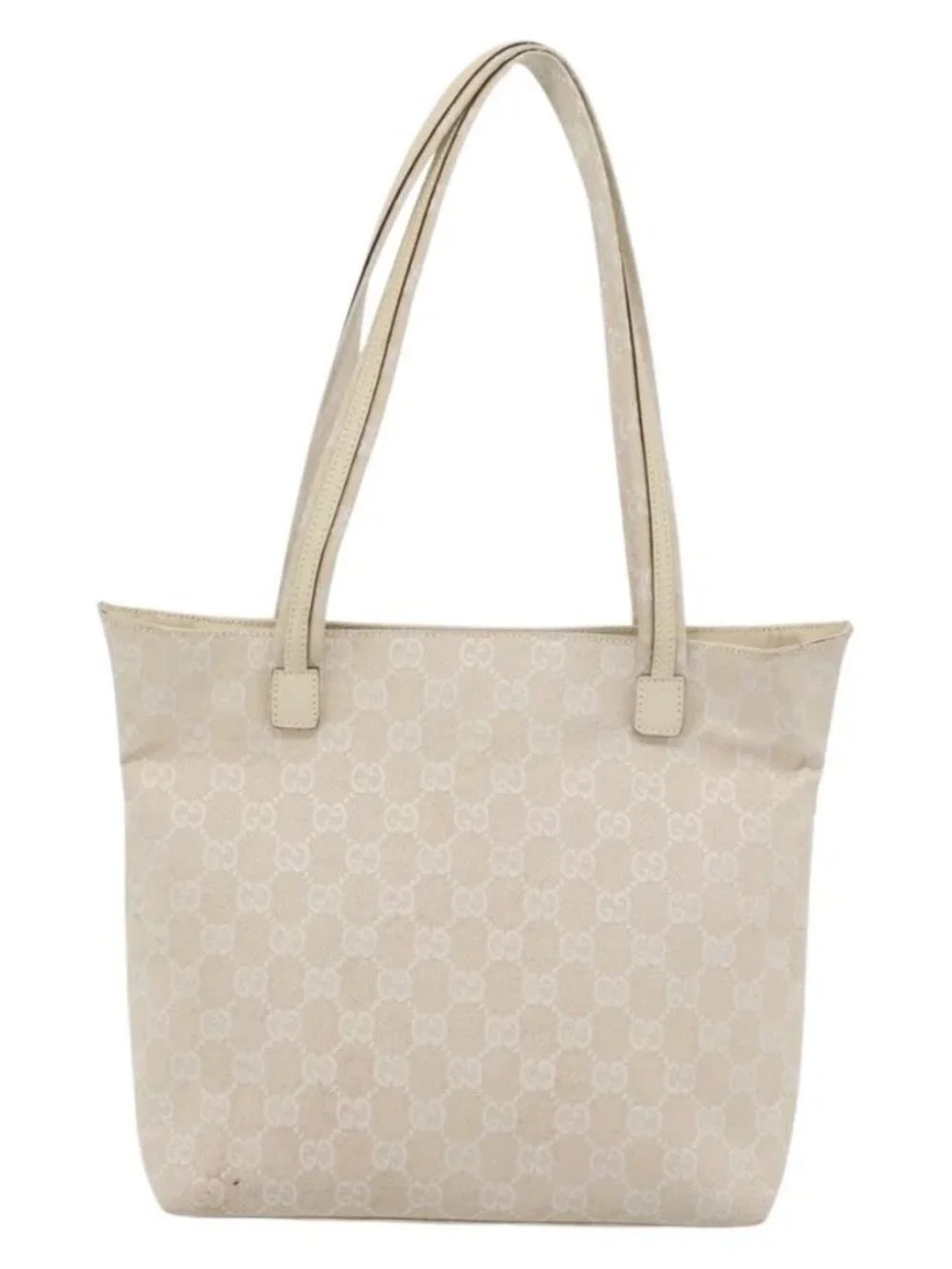 GUCCI GG Canvas Tote Bag Ivory 002 1076 2684 Auth 182212